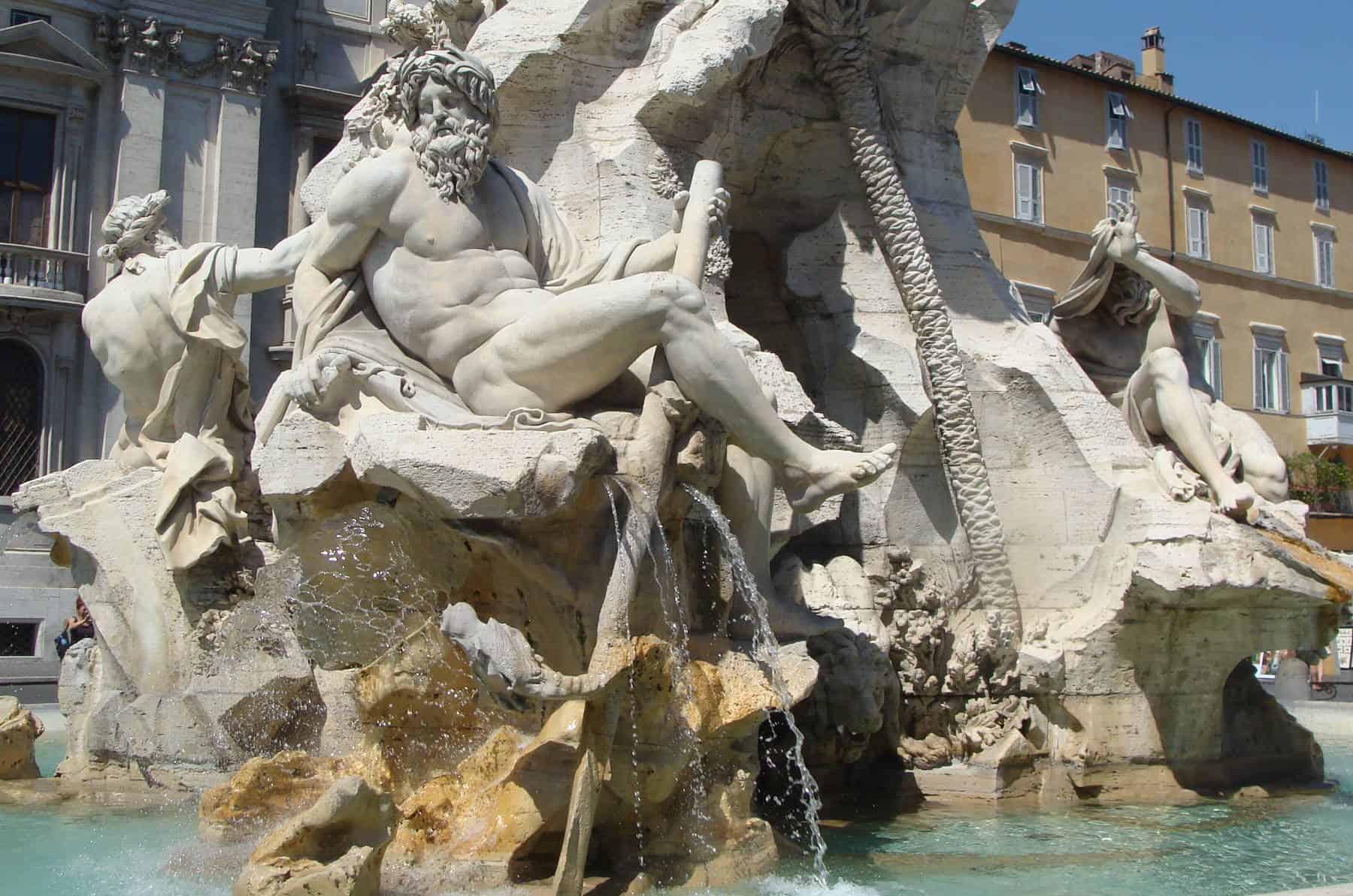 fontana dei Quattro Fiumi in Piazza Navona Roma