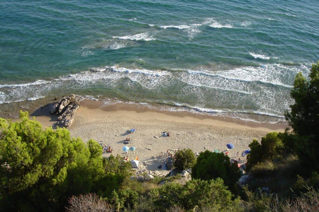 la spiaggia dei Trecento Gradini - spiaggia dell'Arenauta -