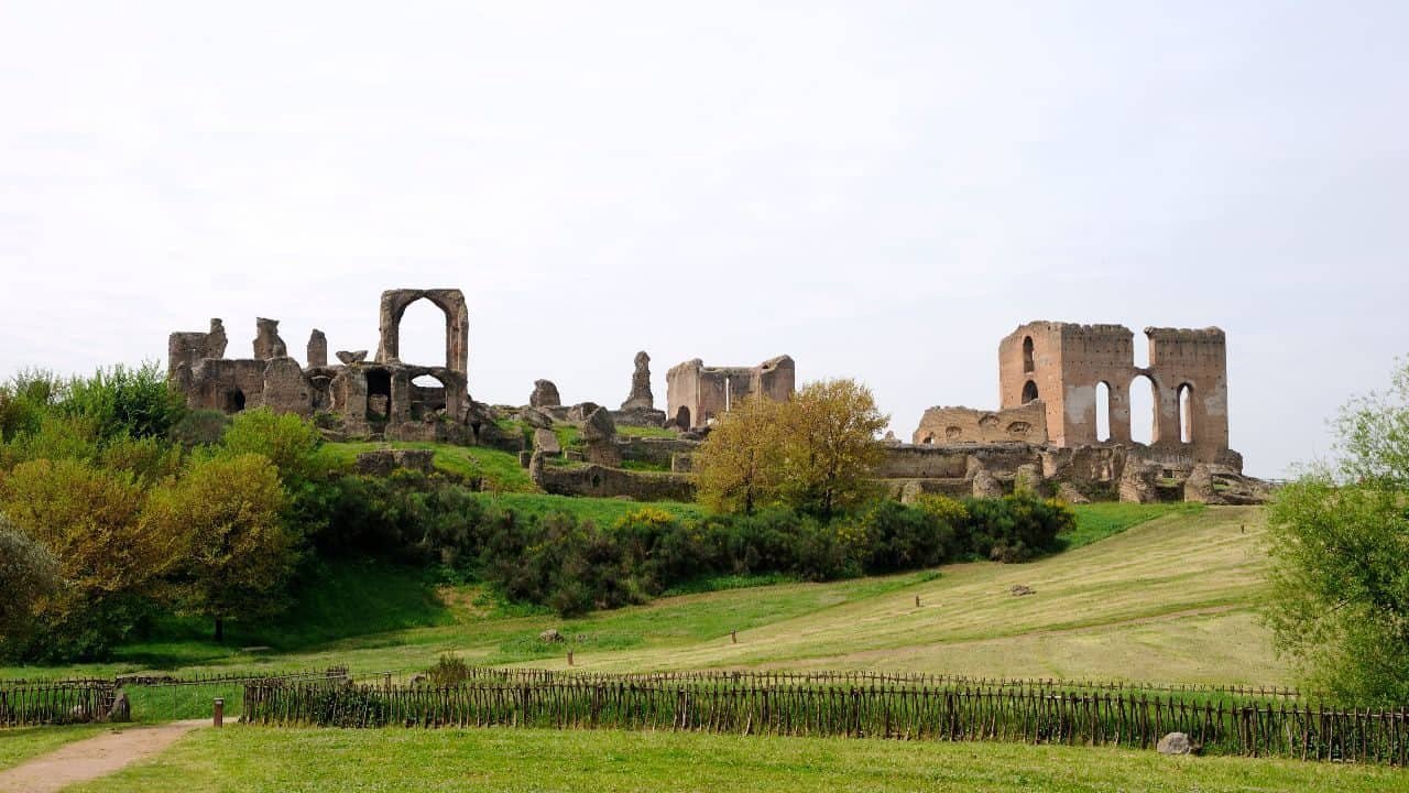 The landscape of the Villa dei Quintili