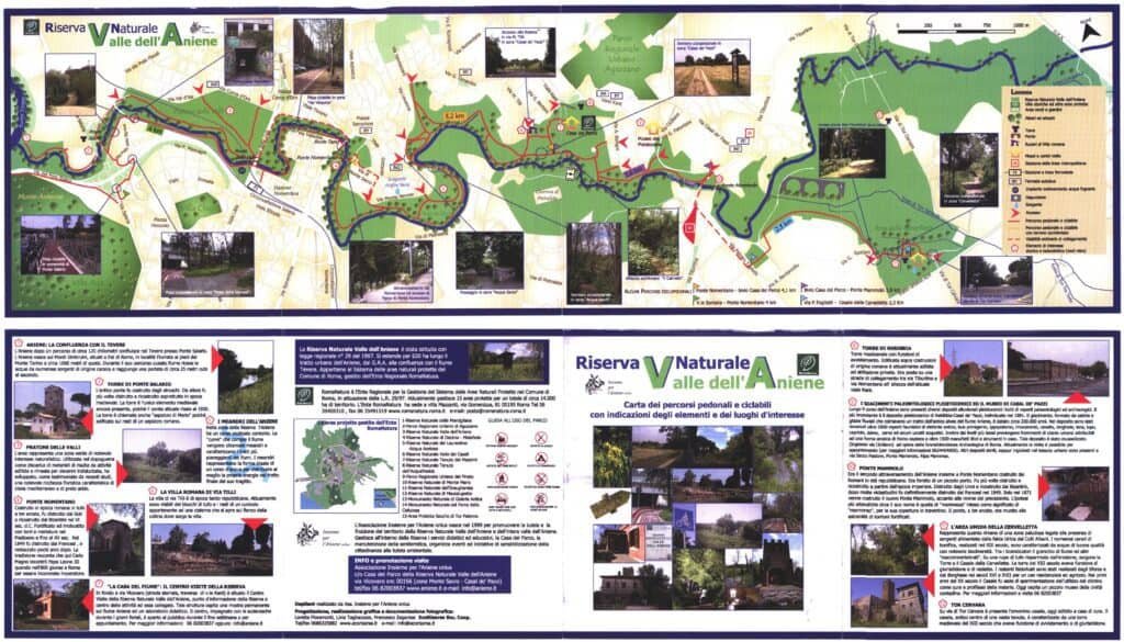 Riserva Naturale Valle dell'Aniene - Carta dei Percorsi