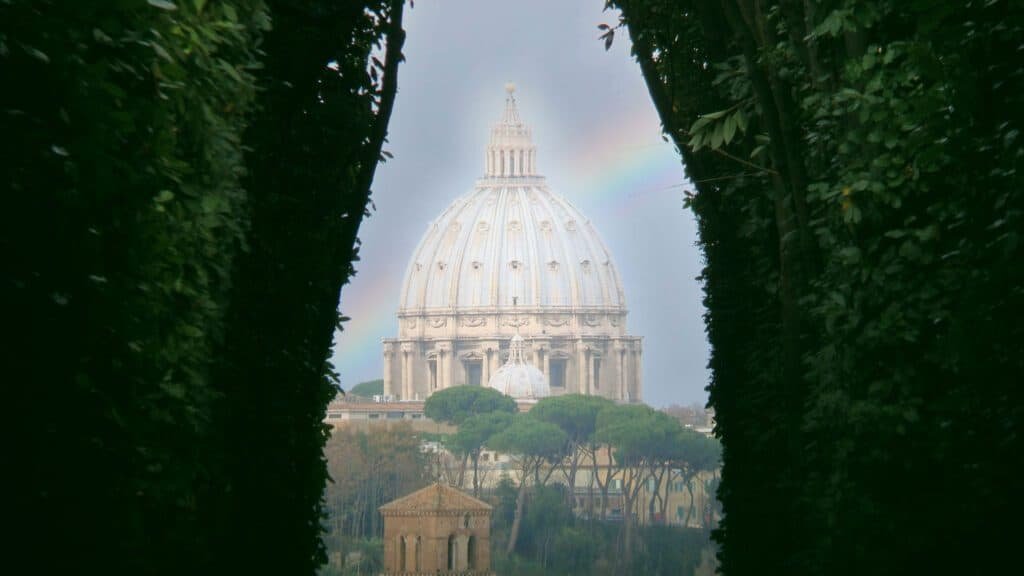 cupola di San Pietro vista dalla Villa del Priorato di Malta