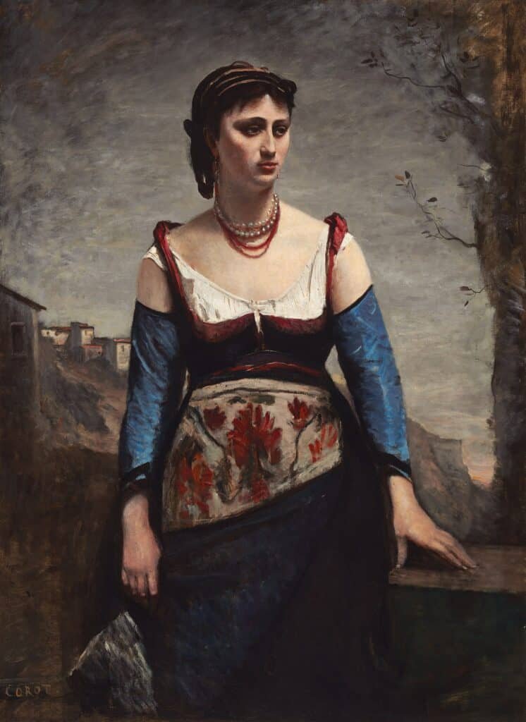 Agostina di Anticoli Corrado, ritratta da Corot nel 1866, oggi esposta alla National Gallery di Washington