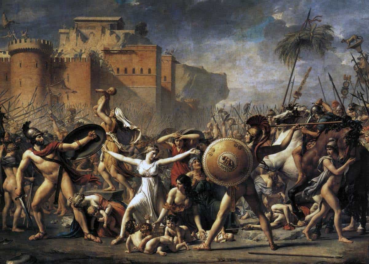 The peacemaking intervention of the Sabine women during the Rape of the Sabine Women
