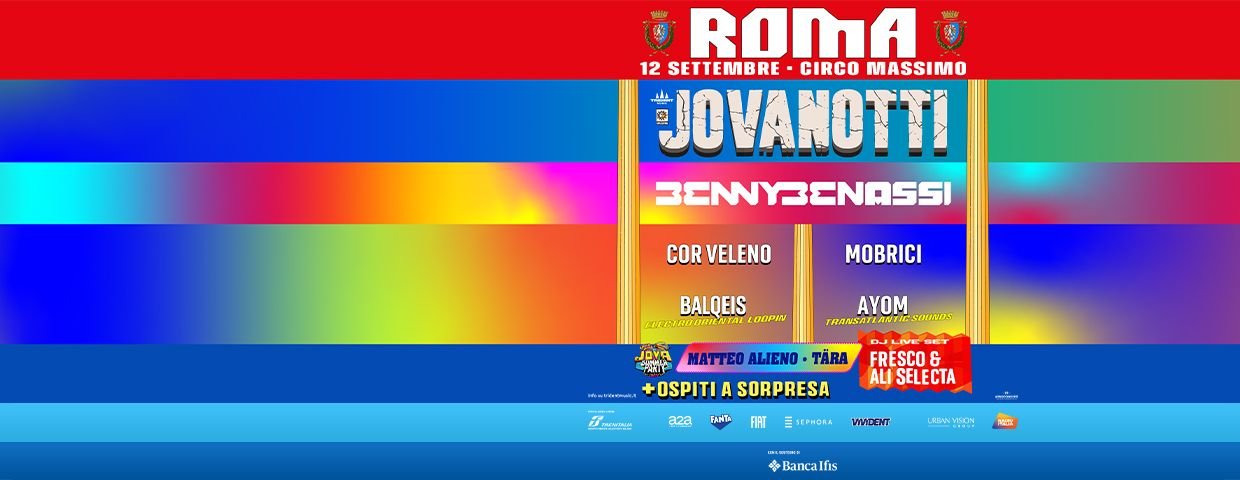 Jova Summer Party al Circo Massimo a Roma nel 2026
