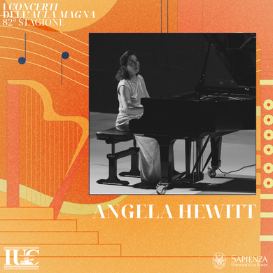 La locandina IUC del recital di Angela Hewitt del 20 febbraio 2027