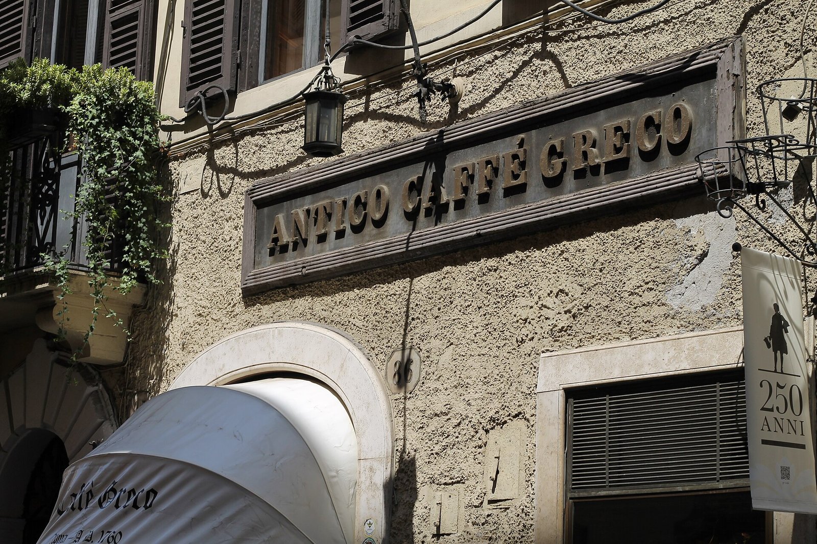 L'Antico Caffè Greco in via Condotti
