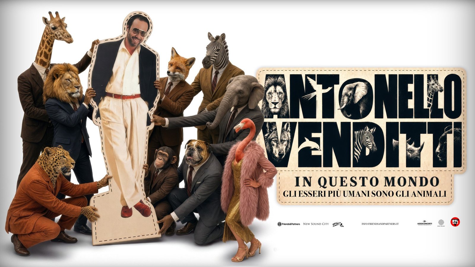 Il key visual ufficiale del tour Palasport 2027 di Antonello Venditti
