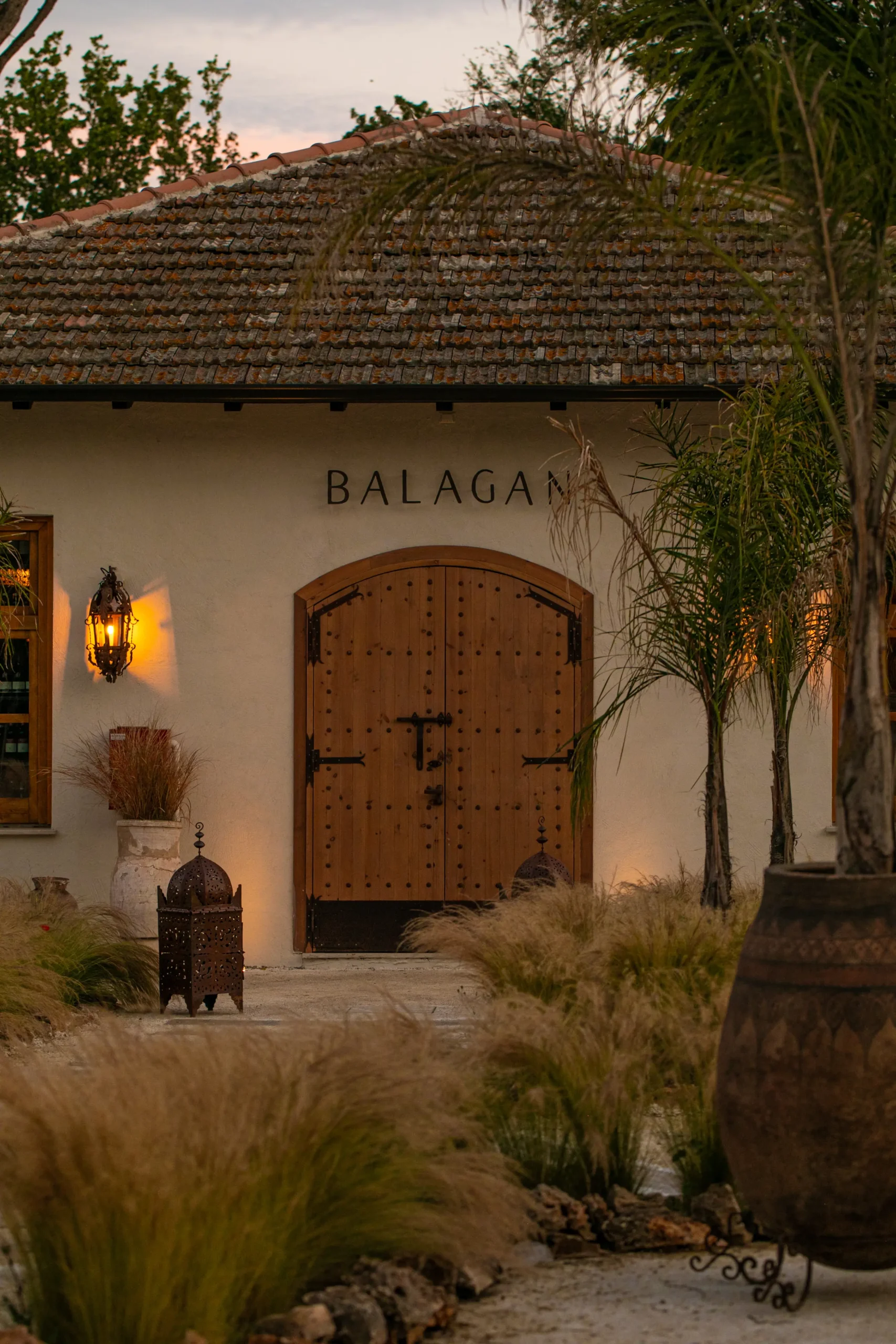 Balagan 3 The entrance of Balagan with the wooden door and the sign
