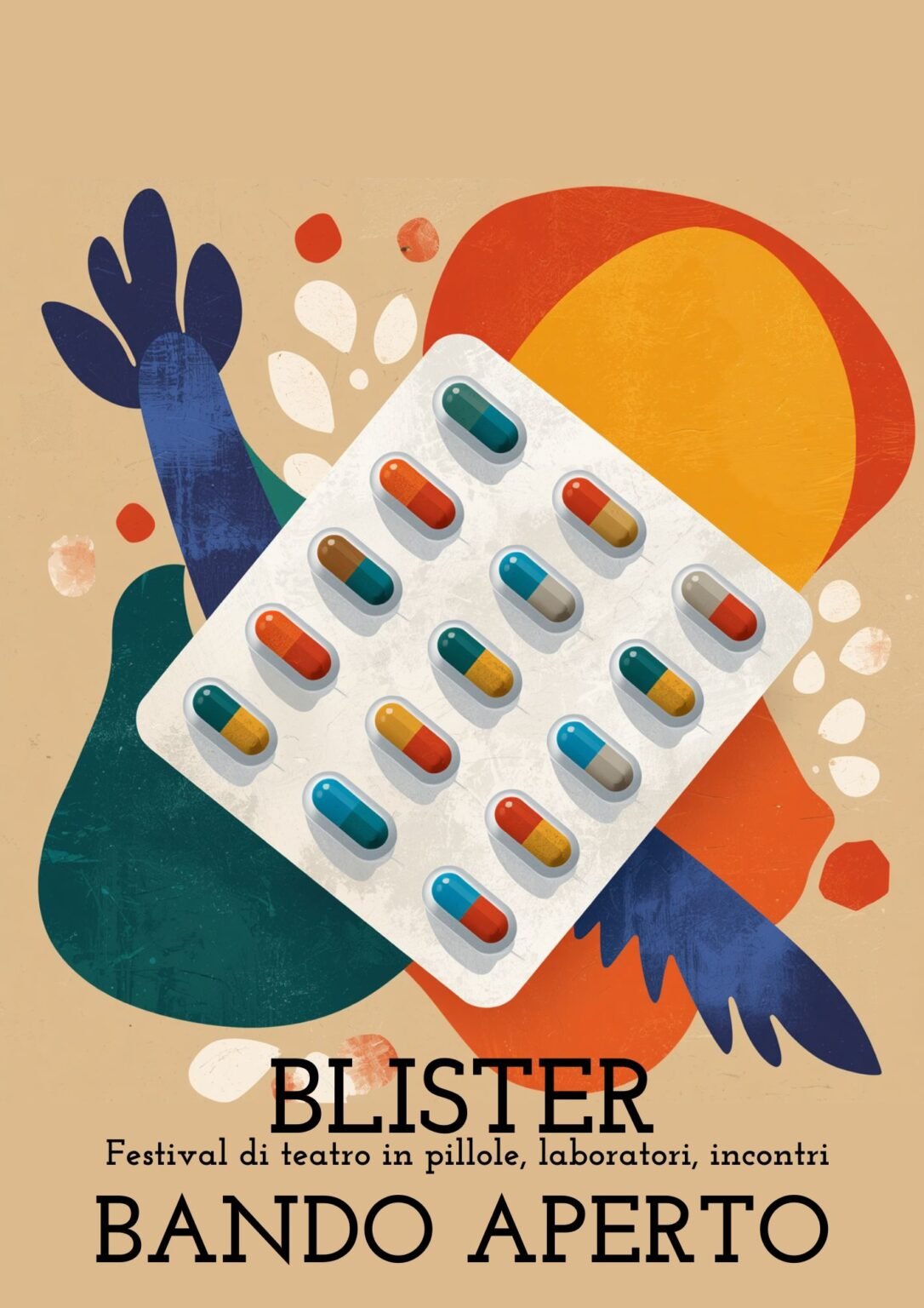 La locandina ufficiale di Blister Festival di teatro in pillole a Fortezza Est
