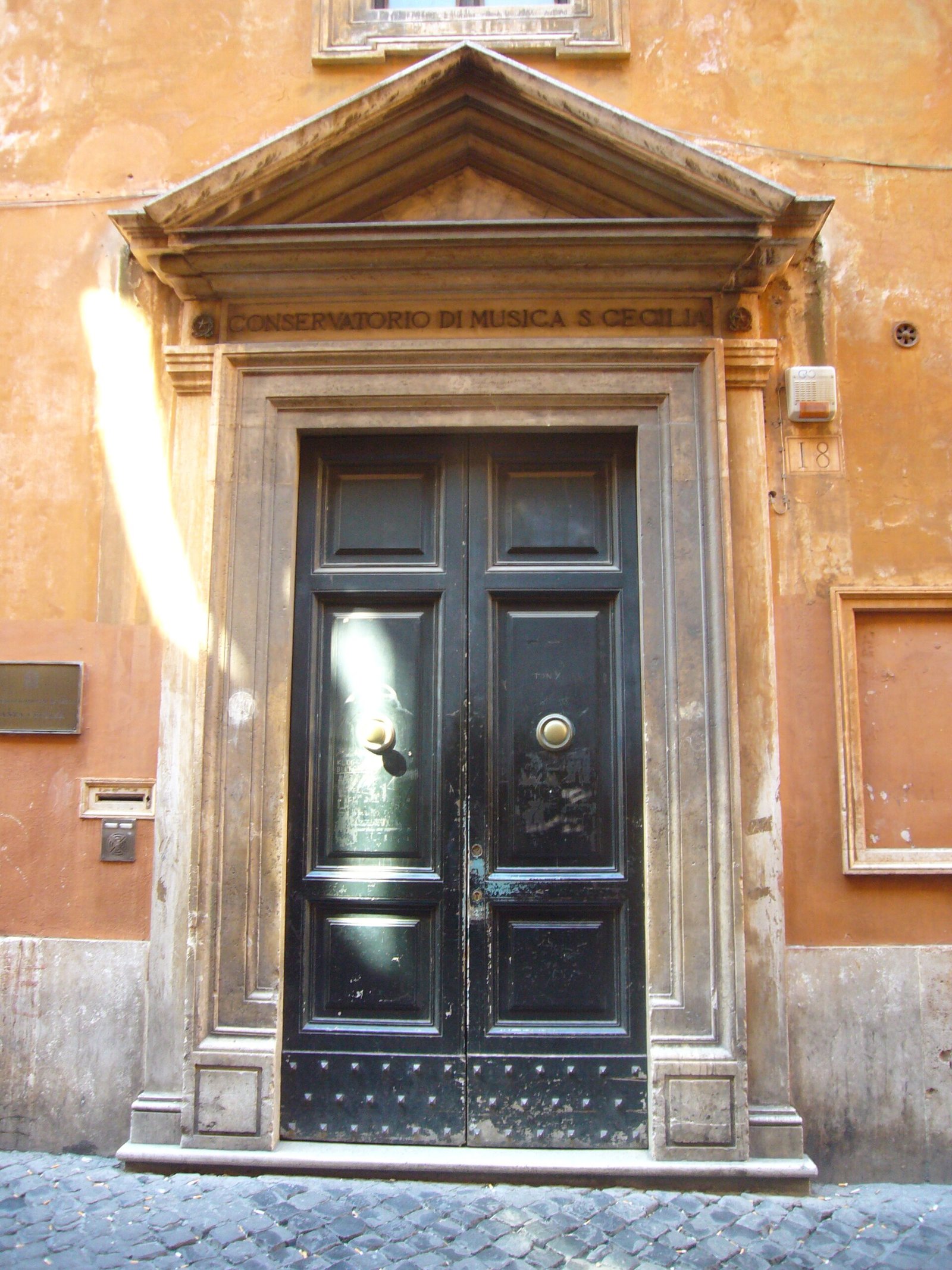 La sede del Conservatorio di Santa Cecilia in via dei Greci a Roma