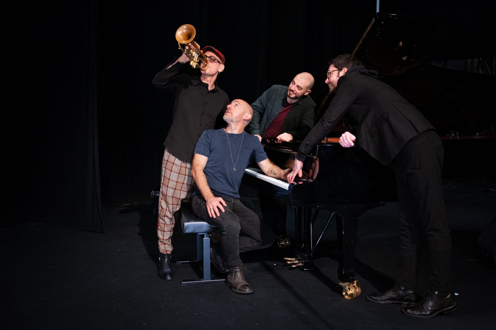 Il Fabrizio Bosso Quartet, immagine ufficiale del concerto Routes