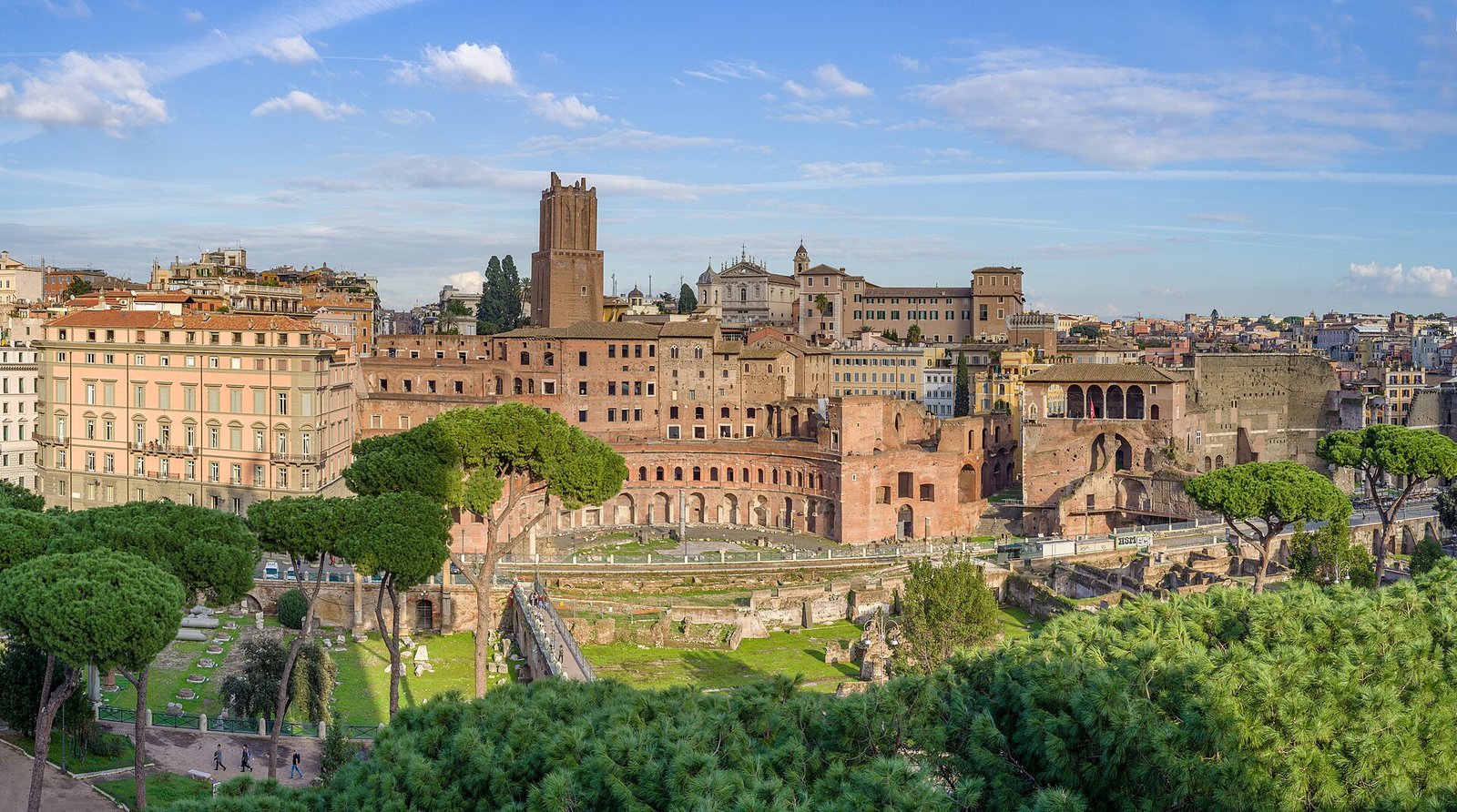 The Forum of Trajan seen from above