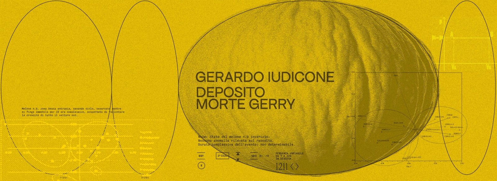 Il key visual giallo di Deposito morte Gerry di Gerardo Iudicone