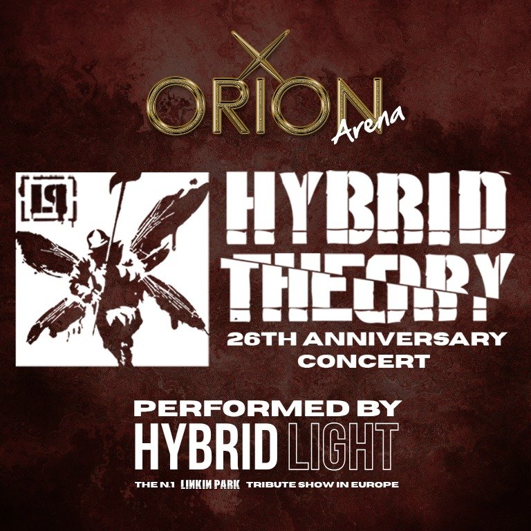 La locandina ufficiale di Hybrid Theory 26th Anniversary Concert all'Orion
