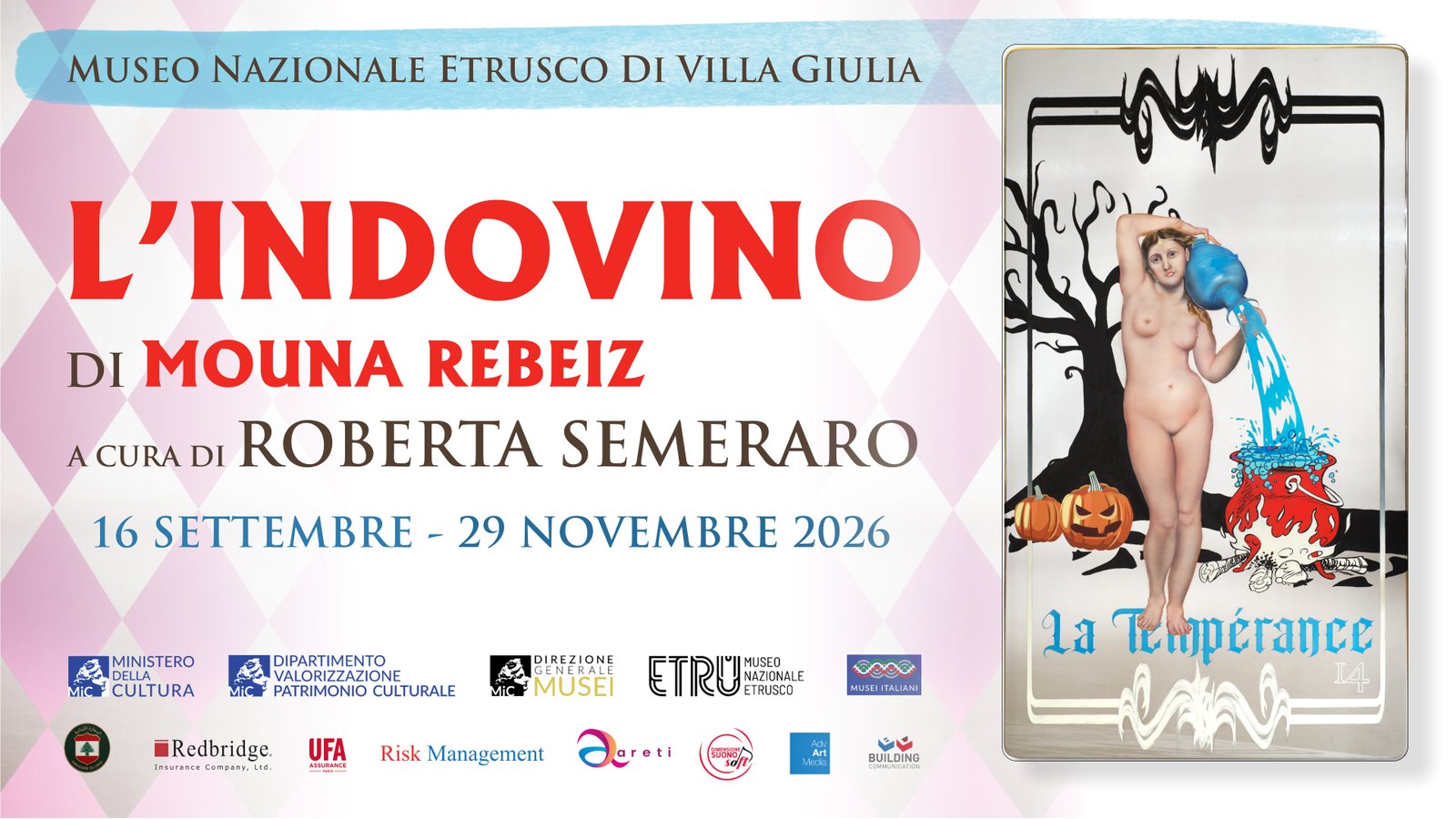 L'immagine ufficiale della mostra L'indovino di Mouna Rebeiz a Villa Giulia
