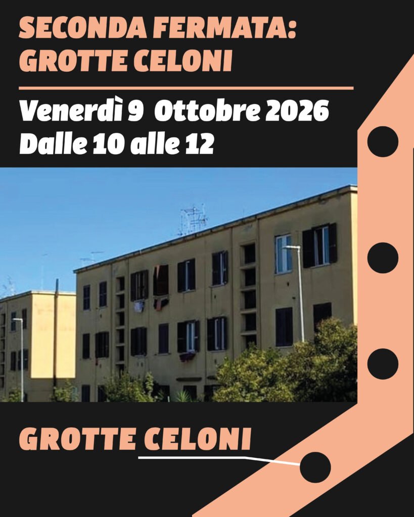 Il visual della seconda fermata di Lungo la Linea C, Grotte Celoni