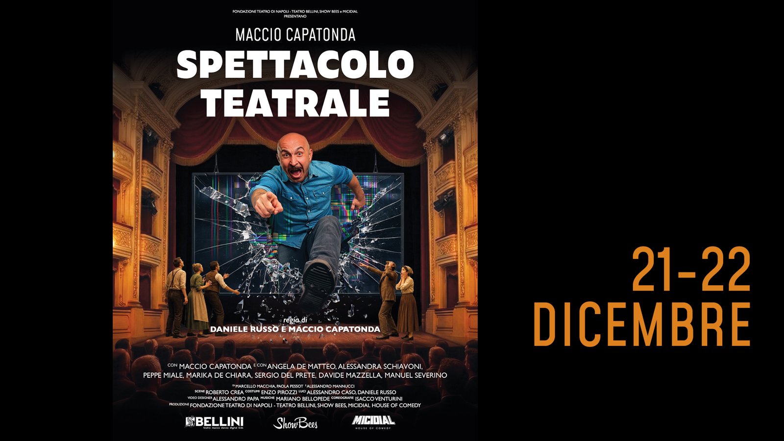Maccio Capatonda nel key visual di Spettacolo Teatrale