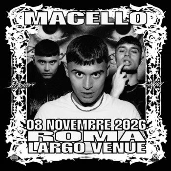 L'artwork ufficiale del concerto di Macello al Largo Venue