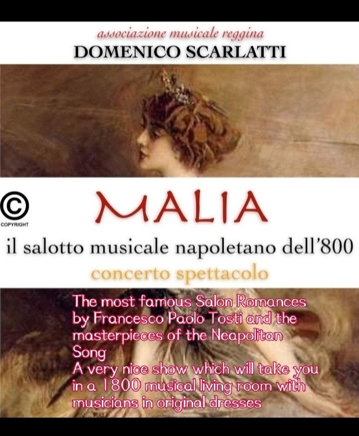 La locandina di Malia, il salotto musicale napoletano dell'Ottocento