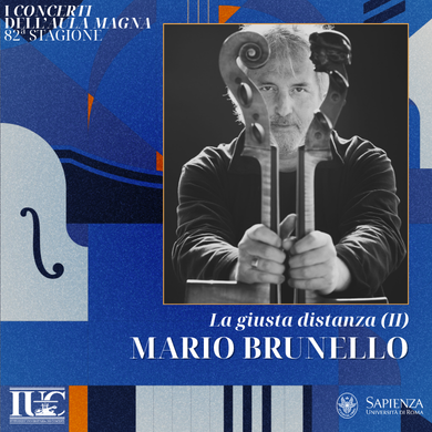 La locandina IUC del concerto di Mario Brunello del 19 gennaio 2027