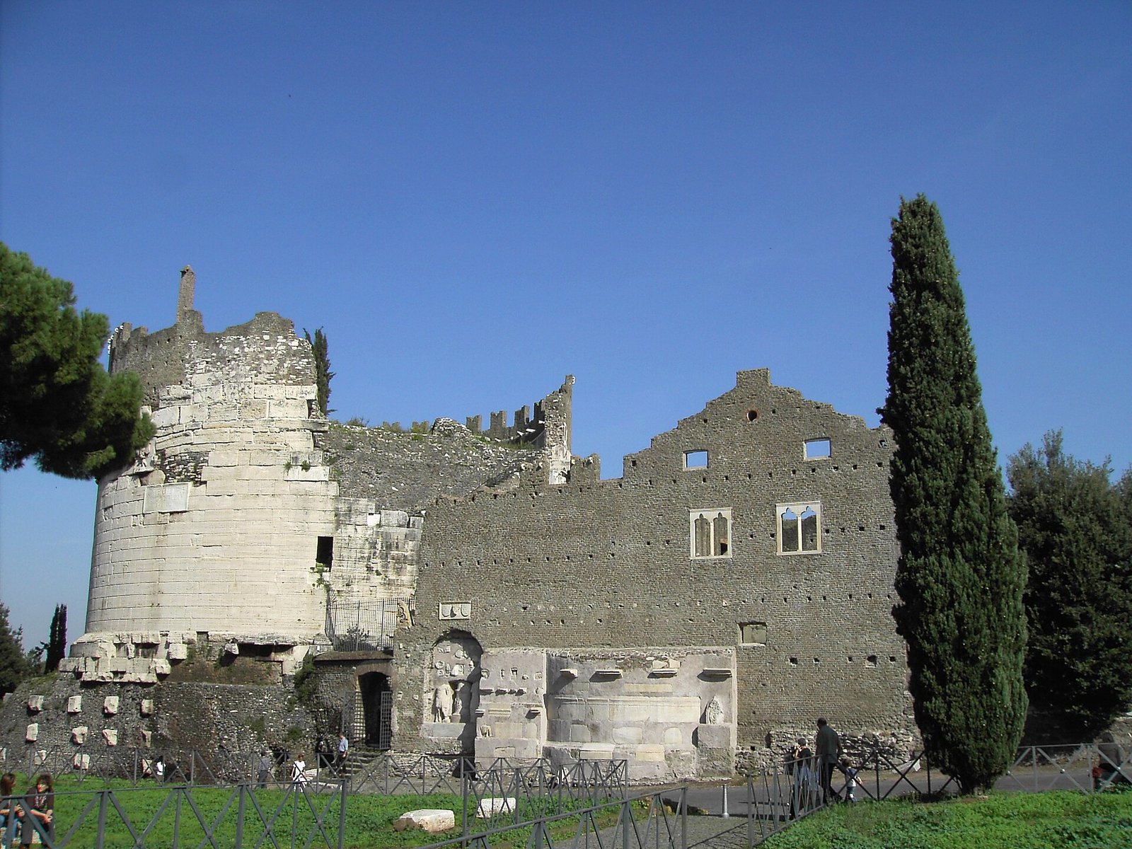 The mausoleum of Cecilia Metella on Via Appia Antica