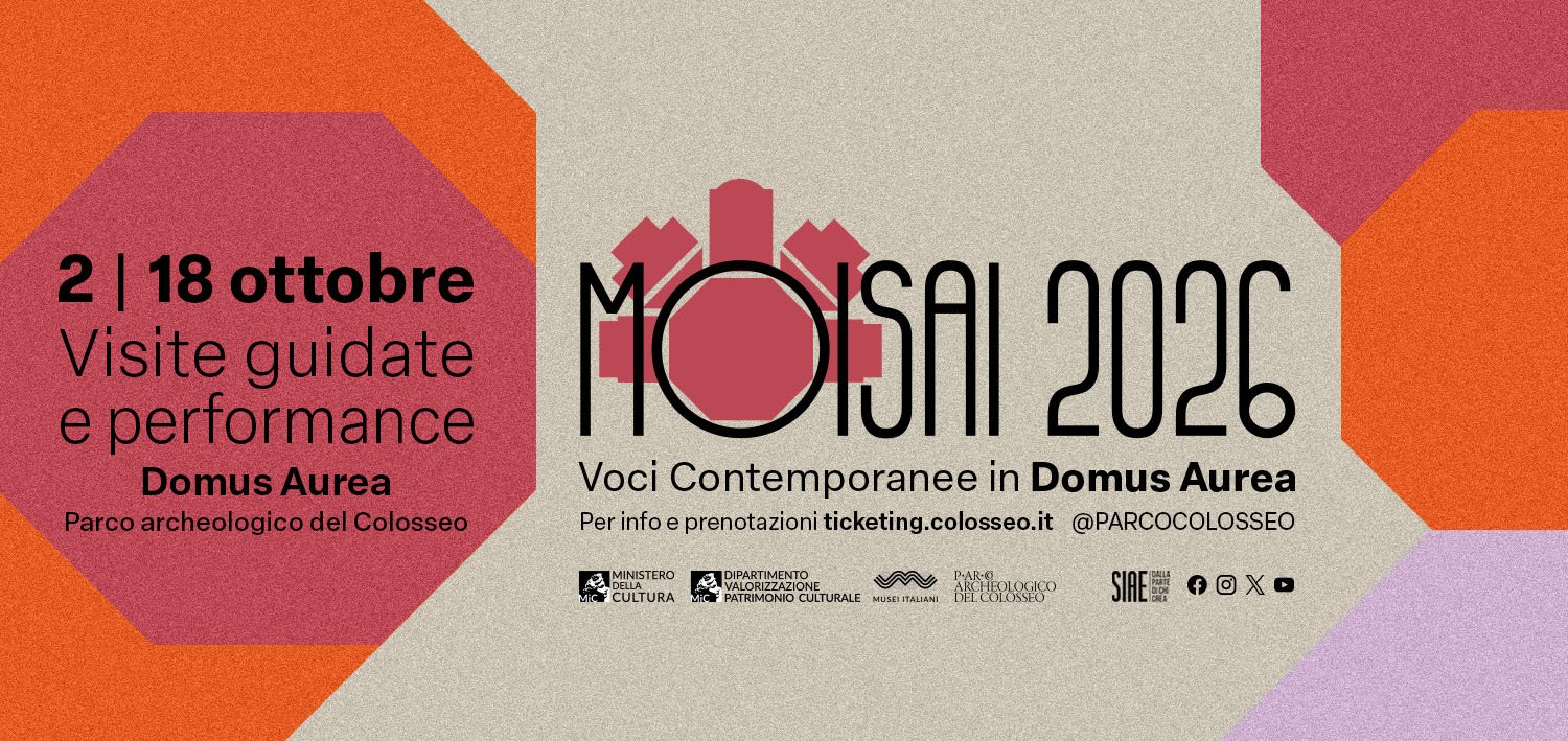 Il key visual ufficiale di MOISAI 2026 alla Domus Aurea