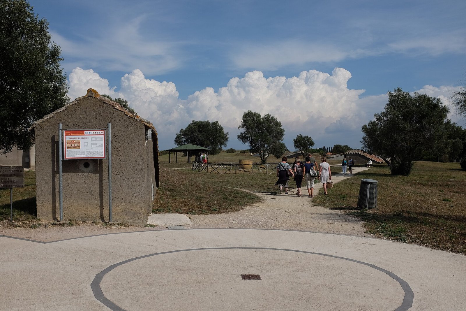 Entrance of the Monterozzi necropolis in Tarquinia