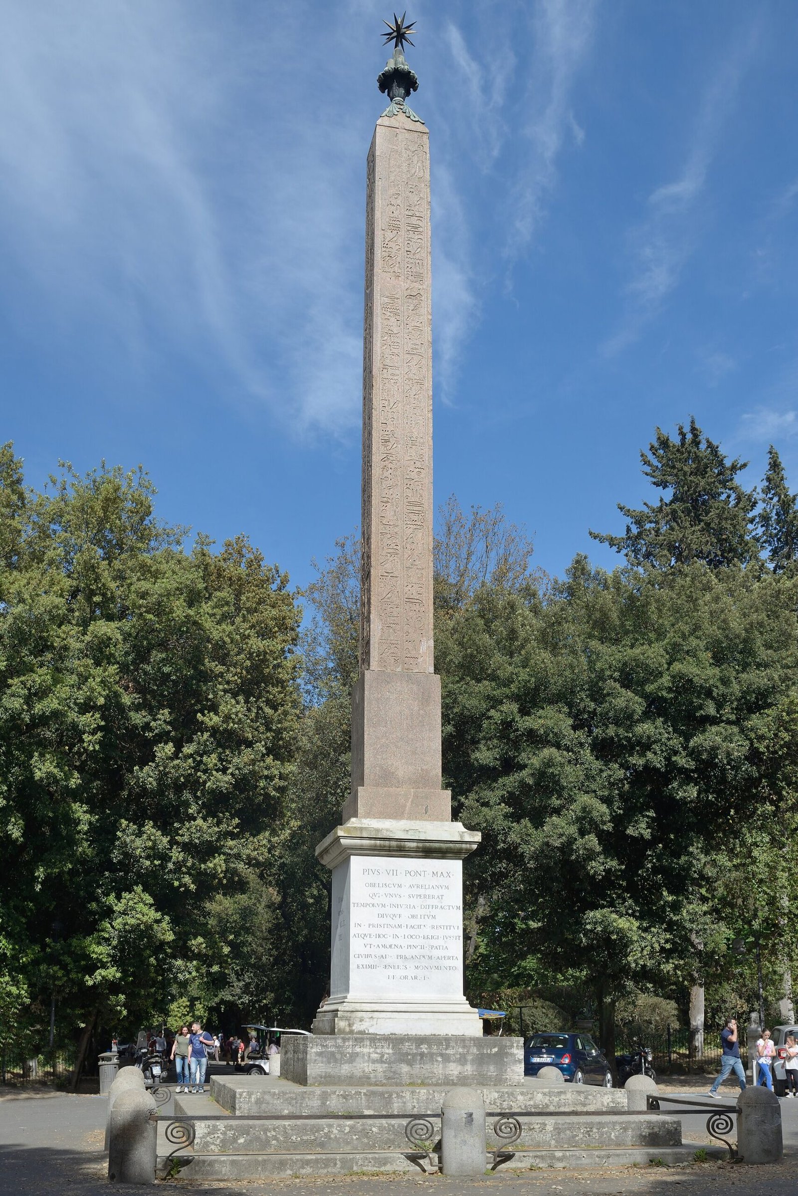 Pincio Obelisk 3 The Pincio Obelisk on the Pincio terrace