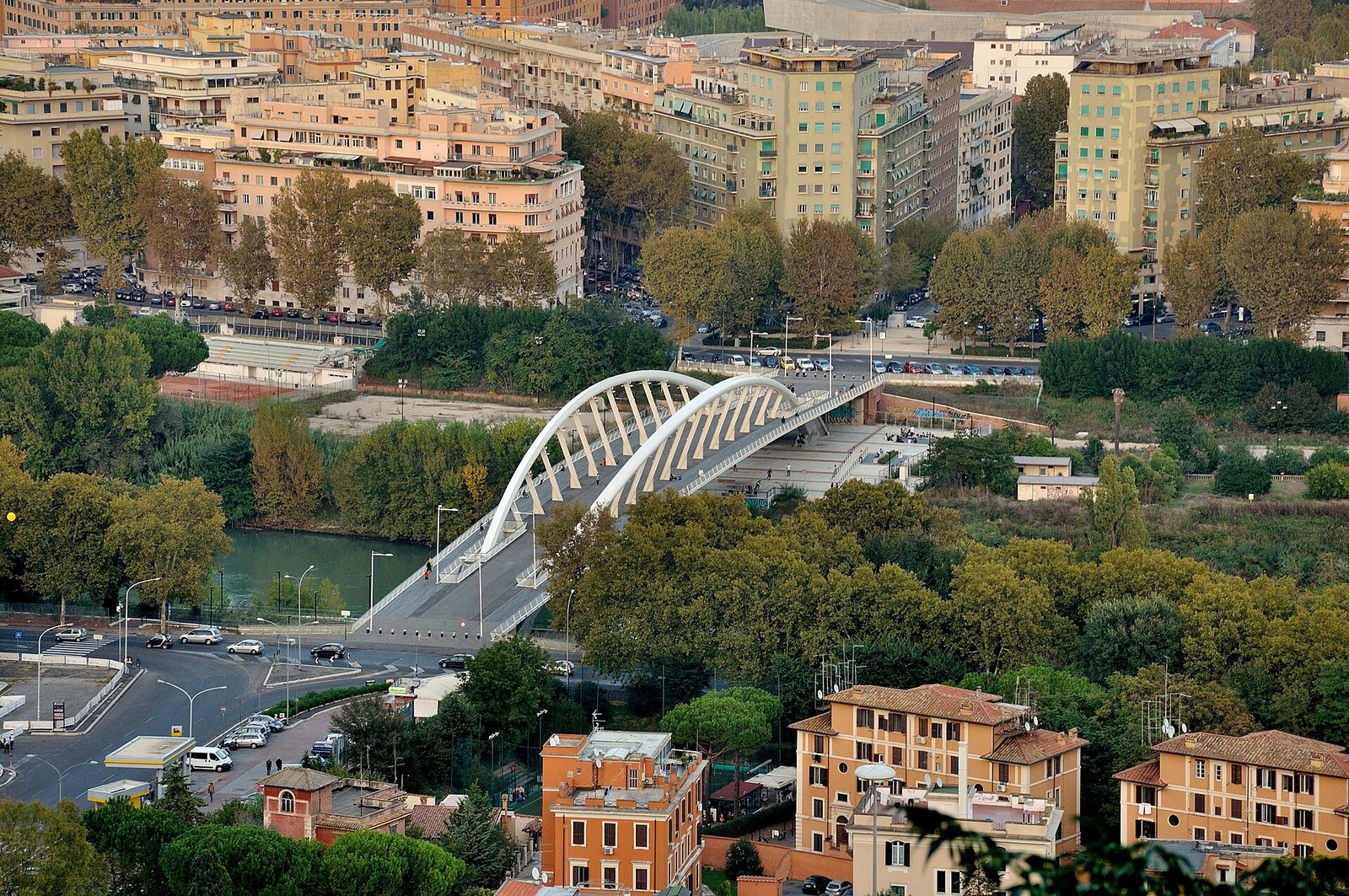 Il Ponte della Musica, tra il Flaminio e il Foro Italico