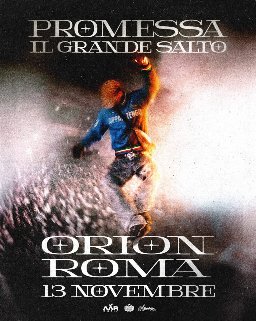 La locandina ufficiale del concerto di Promessa all'Orion Live Club