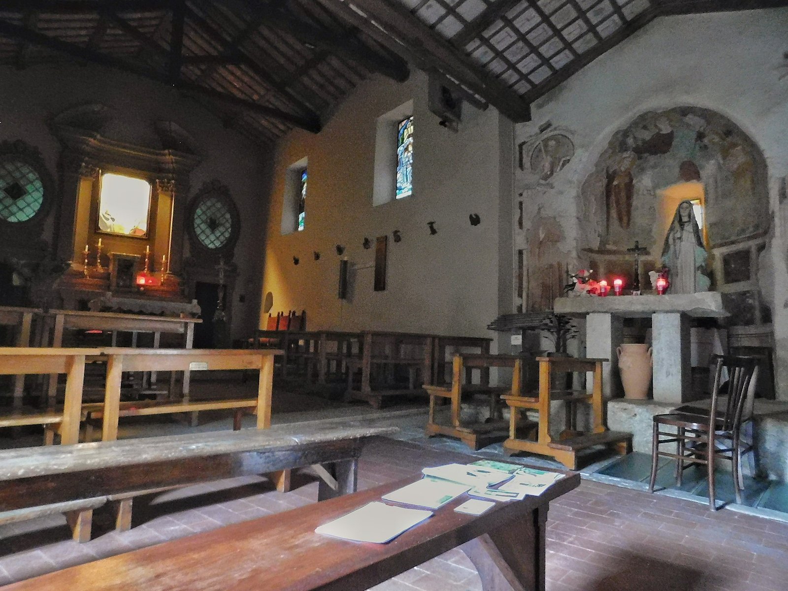 Sanctuary of Santa Maria della Foresta 2 The interior of the sanctuary of Santa Maria della Foresta, in Rieti