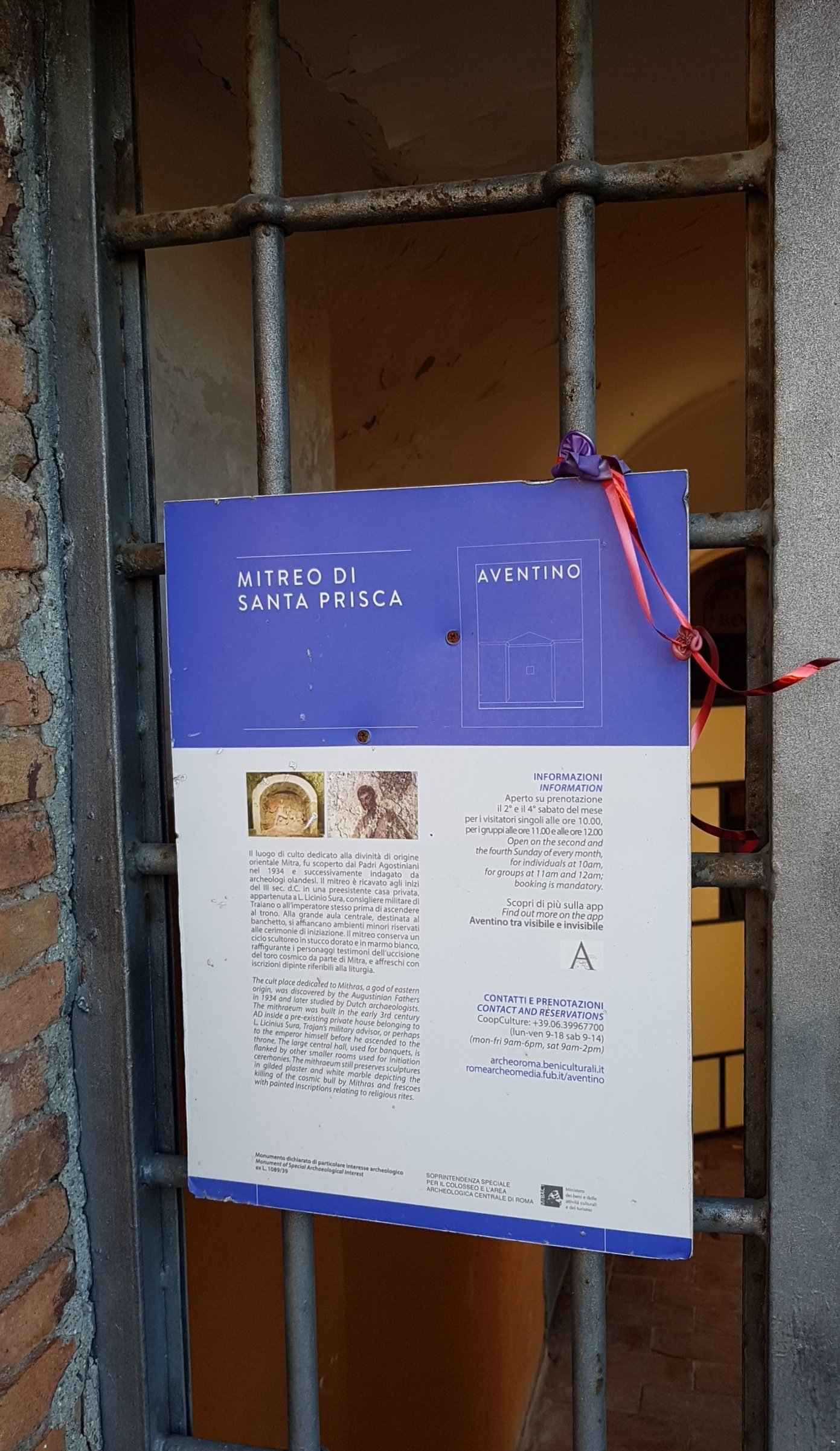 Il mitreo sotto la basilica di Santa Prisca sull'Aventino