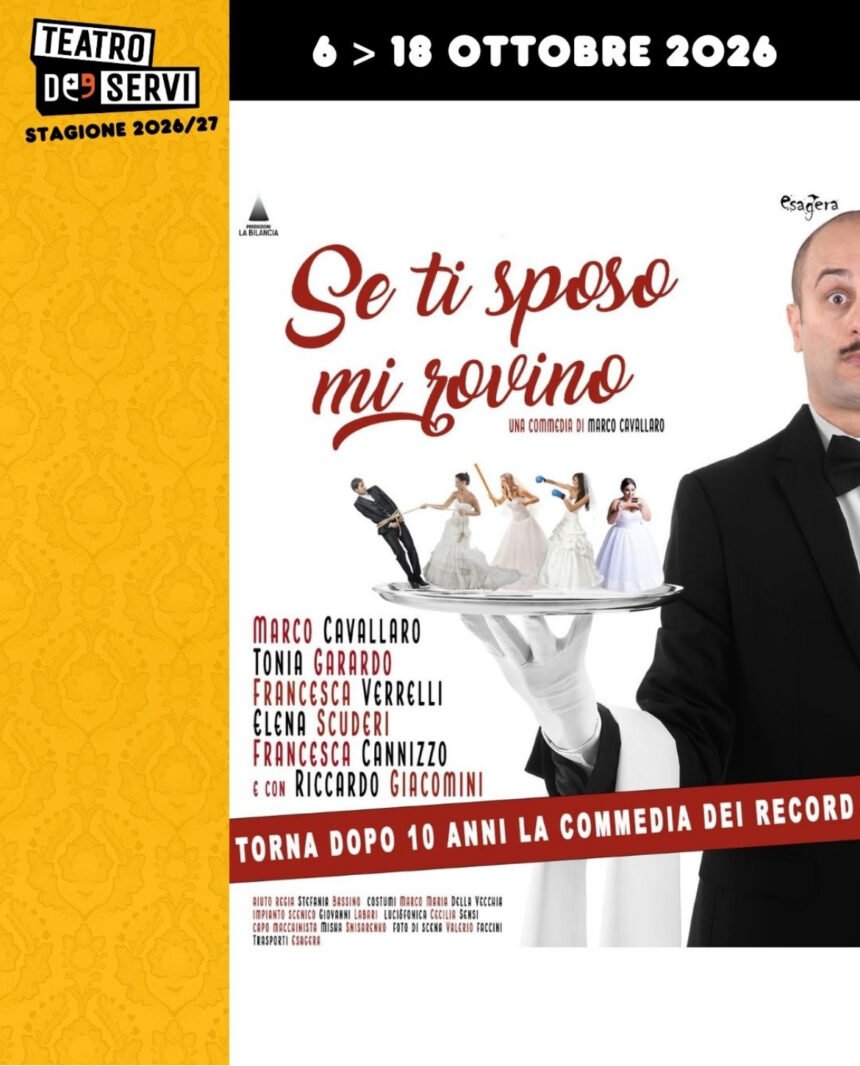 La locandina di Se ti sposo mi rovino al Teatro de' Servi