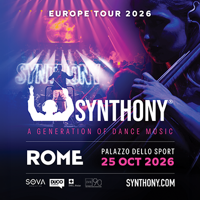 Il visual ufficiale di Synthony a Roma, 25 ottobre 2026