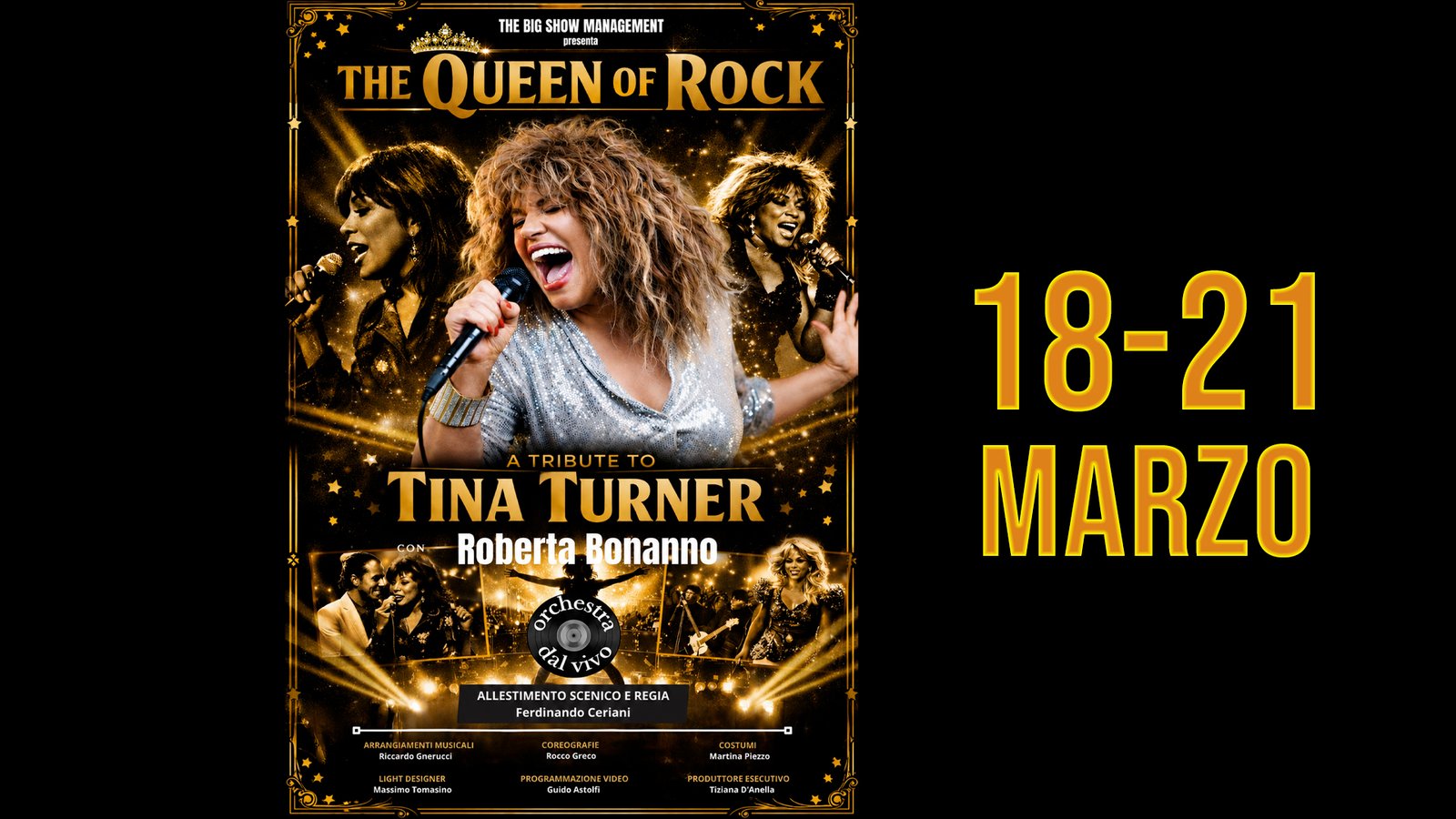 L'immagine ufficiale di The Queen of Rock, tributo a Tina Turner