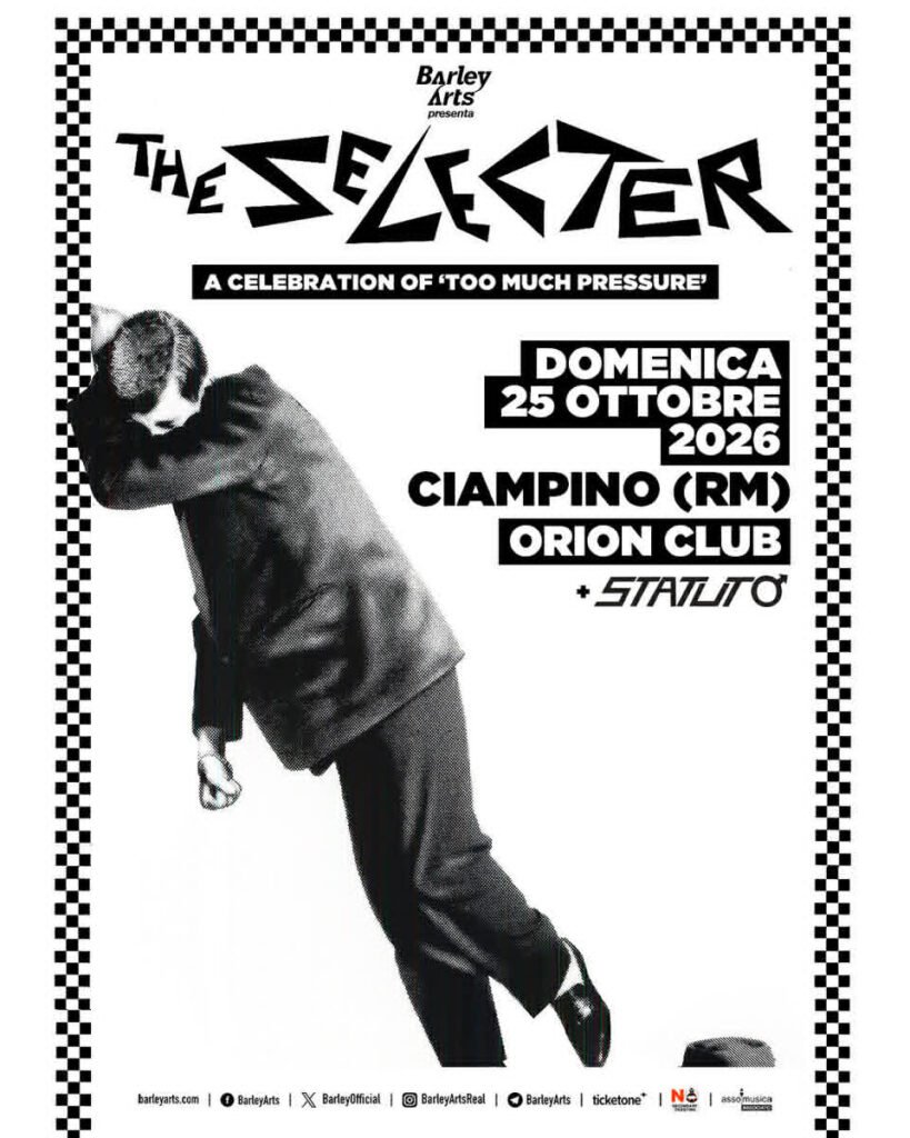 La locandina del tour italiano dei Selecter 2026