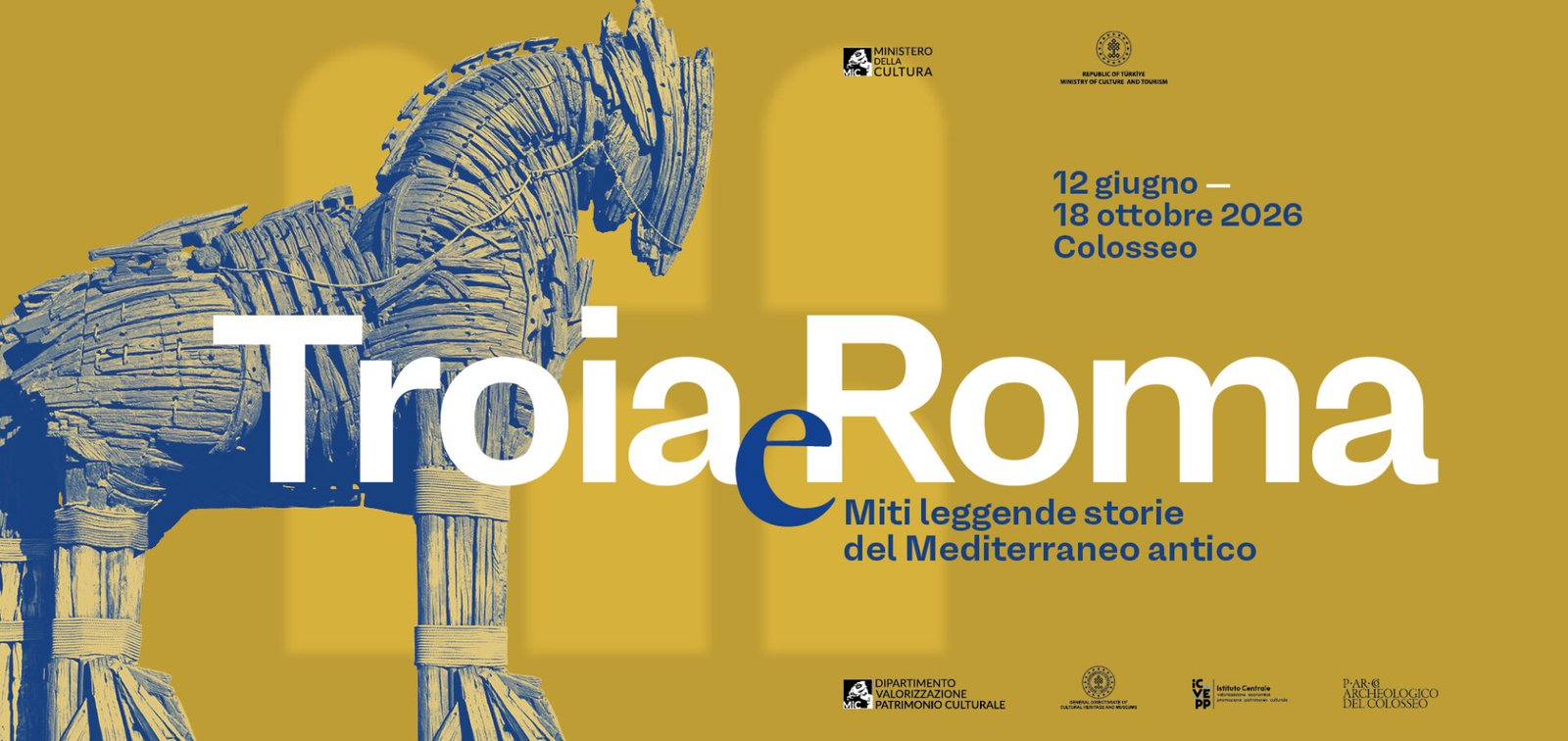 L'immagine ufficiale della mostra Troia e Roma al Colosseo