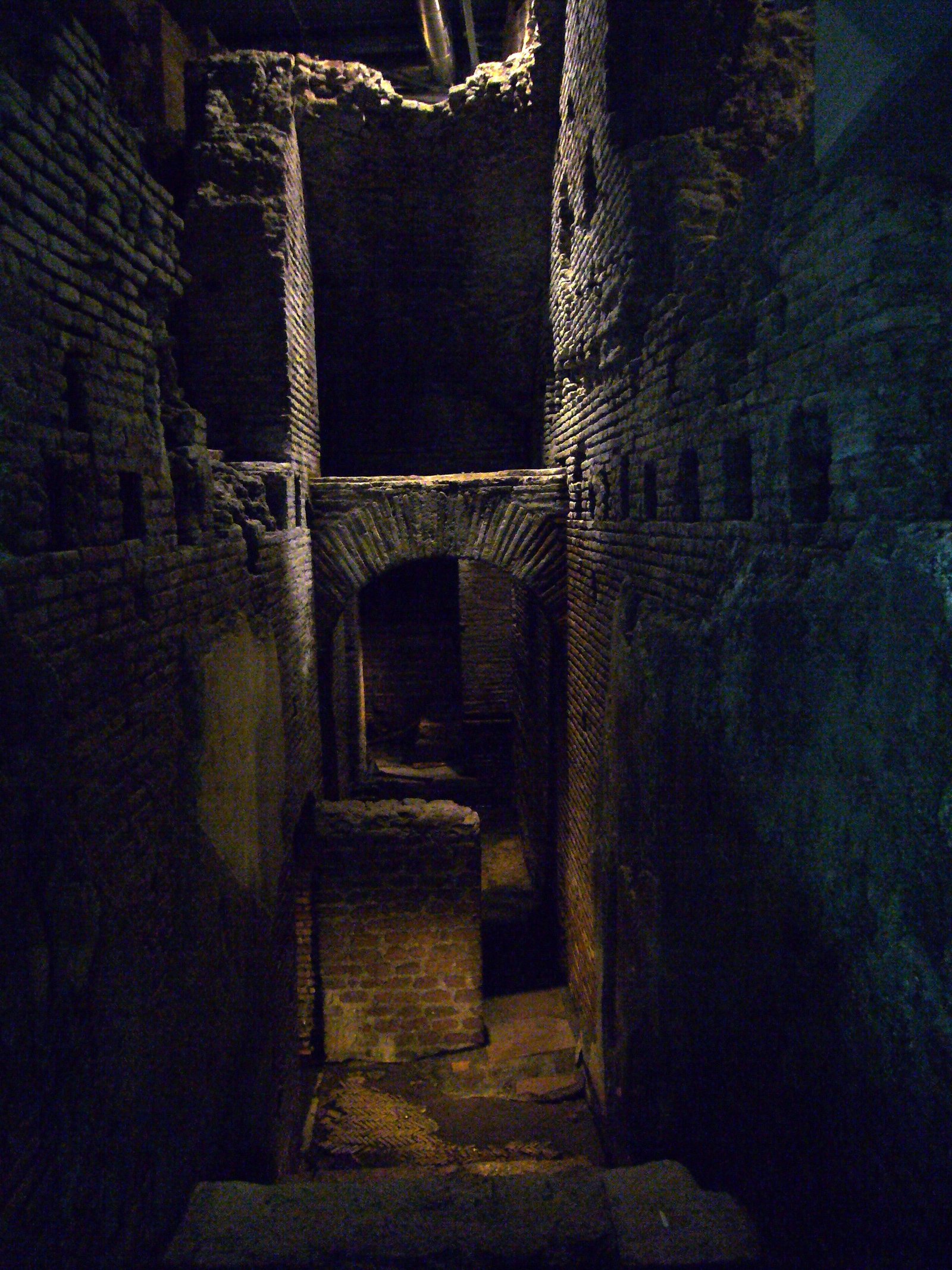 The Vicus Caprarius archaeological site beneath the Trevi Fountain