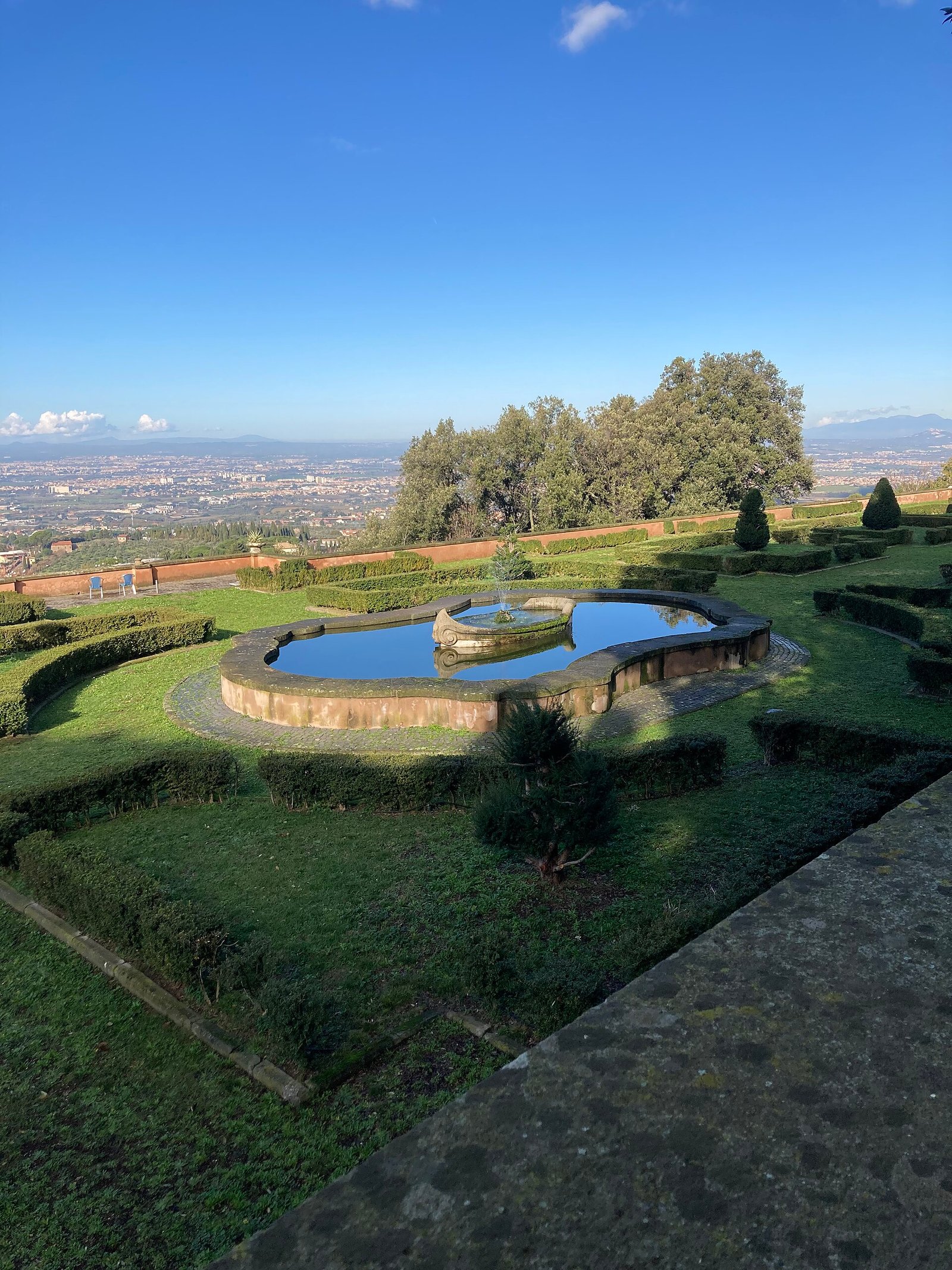 Villa Falconieri in Frascati 2 Garden of Villa Falconieri in Frascati with the pool and the view over the countryside