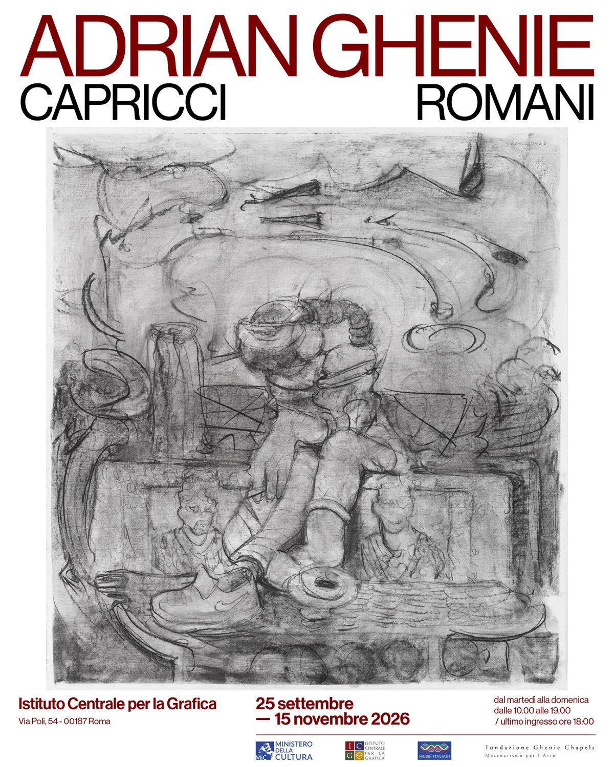 La locandina della mostra Adrian Ghenie. Capricci romani