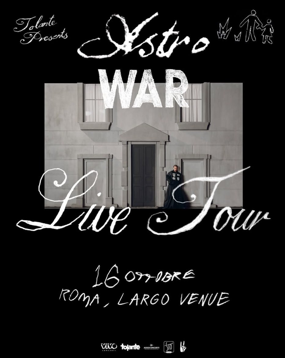 Locandina ufficiale del concerto di Astro al Largo Venue per il WAR Live Tour
