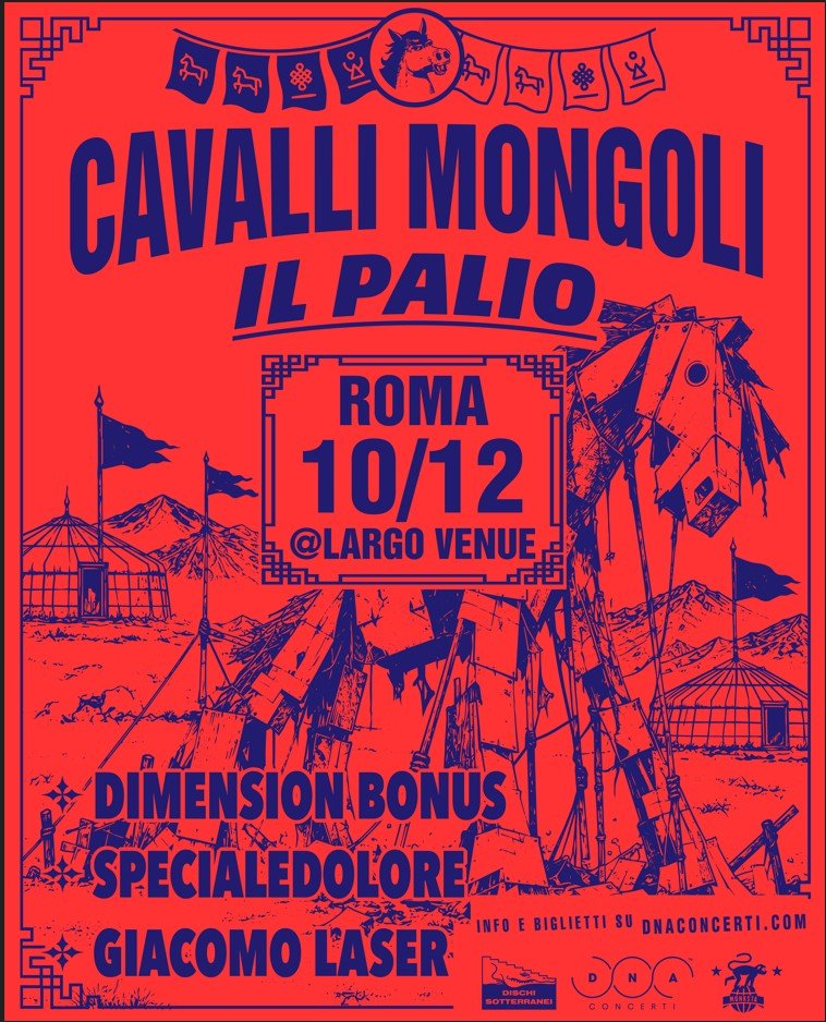 Locandina di Cavalli Mongoli presenta Il Palio, Largo Venue, 10 dicembre 2026