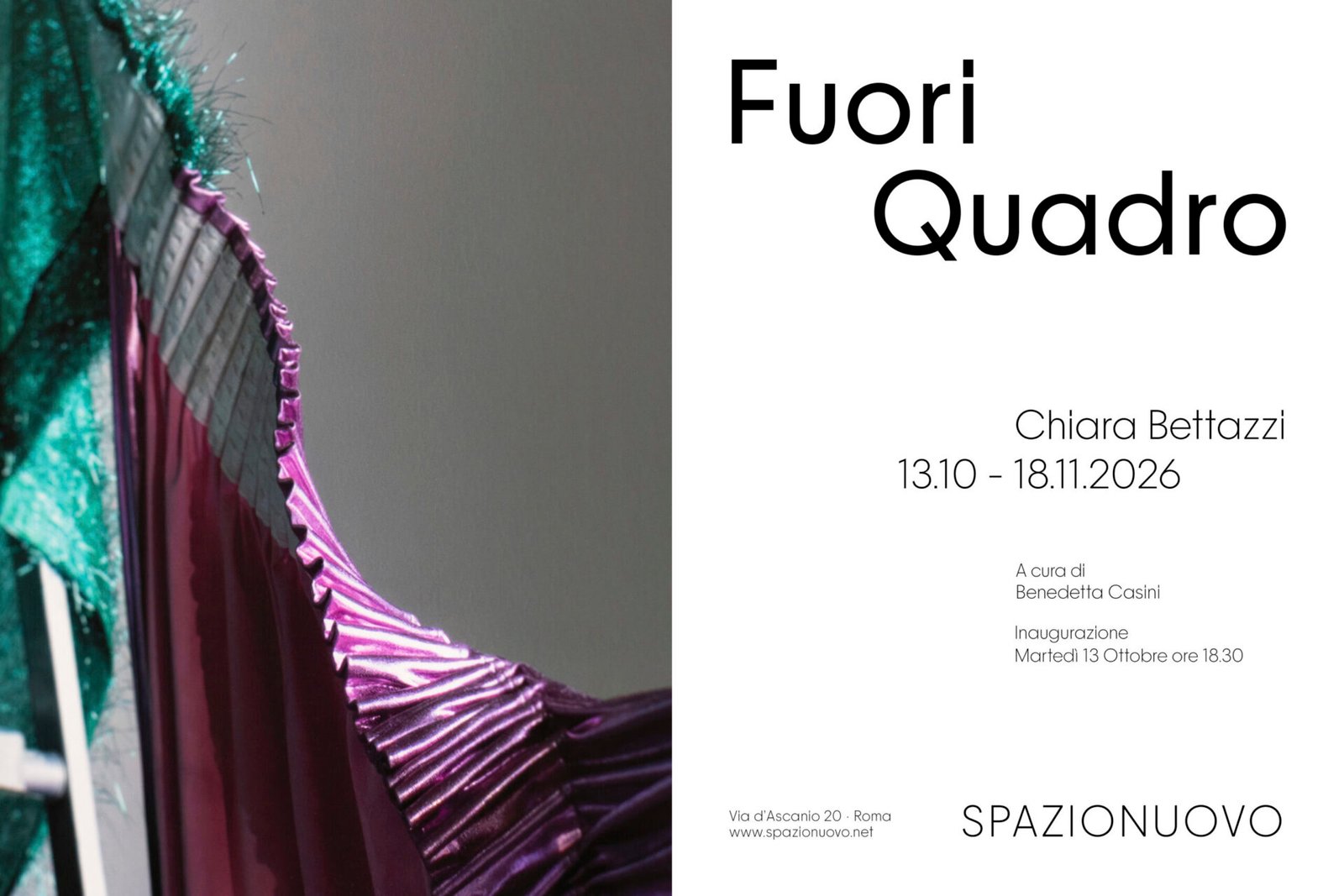L'invito di Fuori Quadro di Chiara Bettazzi allo Spazio Nuovo