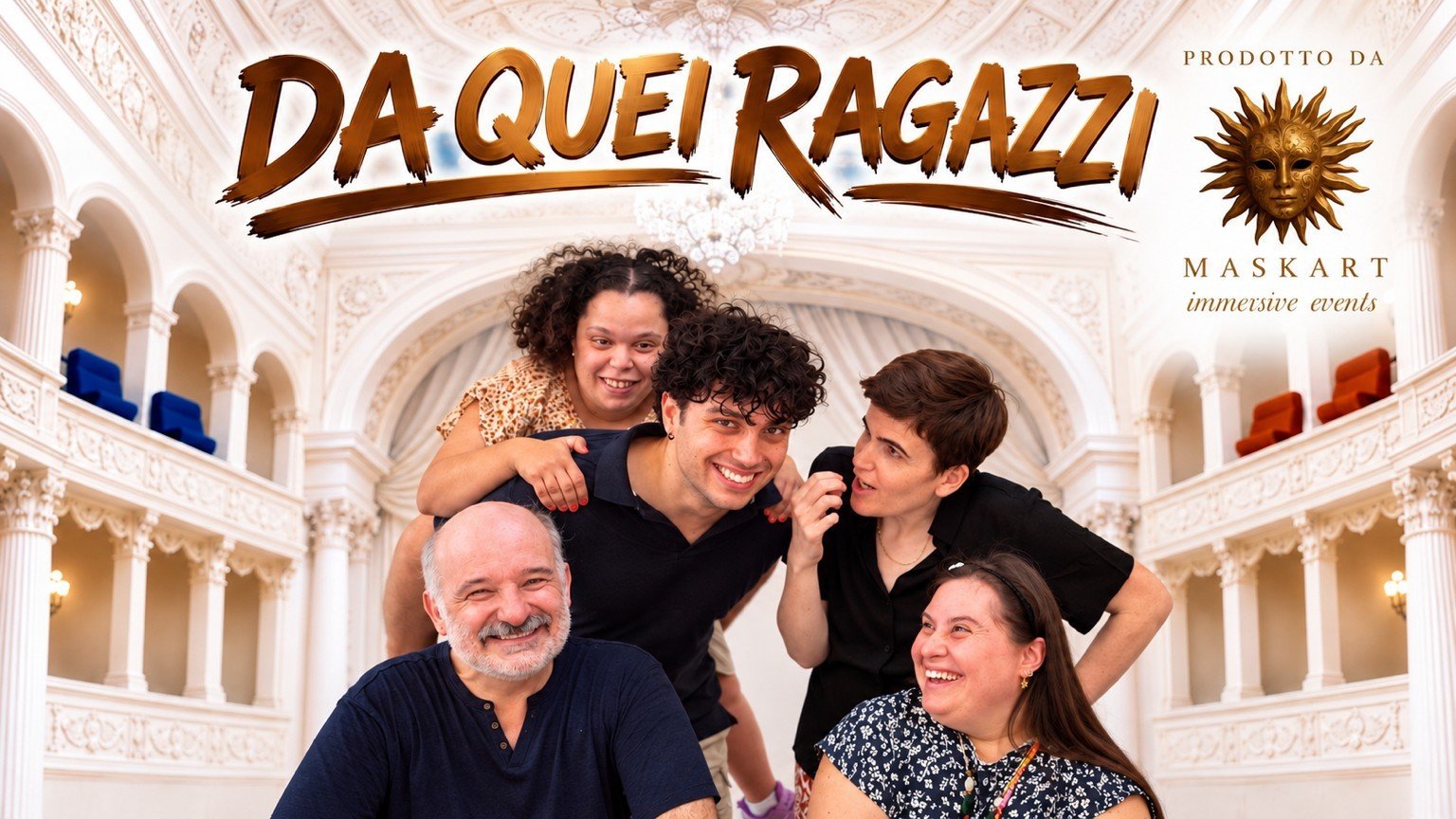 Locandina dello spettacolo Da quei ragazzi di Lorenzo Traversari al Nuovo Teatro Orione di Roma, dal 18 al 20 dicembre 2026