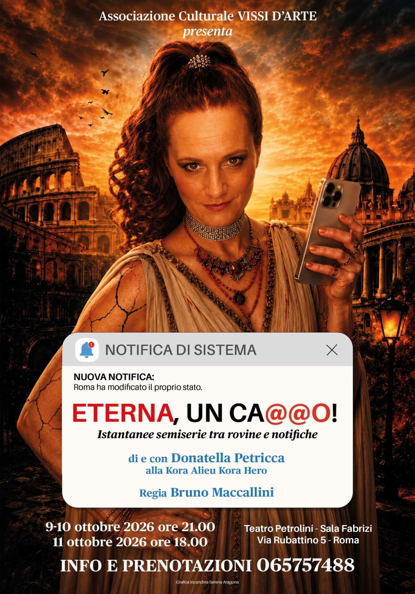 La locandina ufficiale di Eterna un c@@o! al Teatro Petrolini