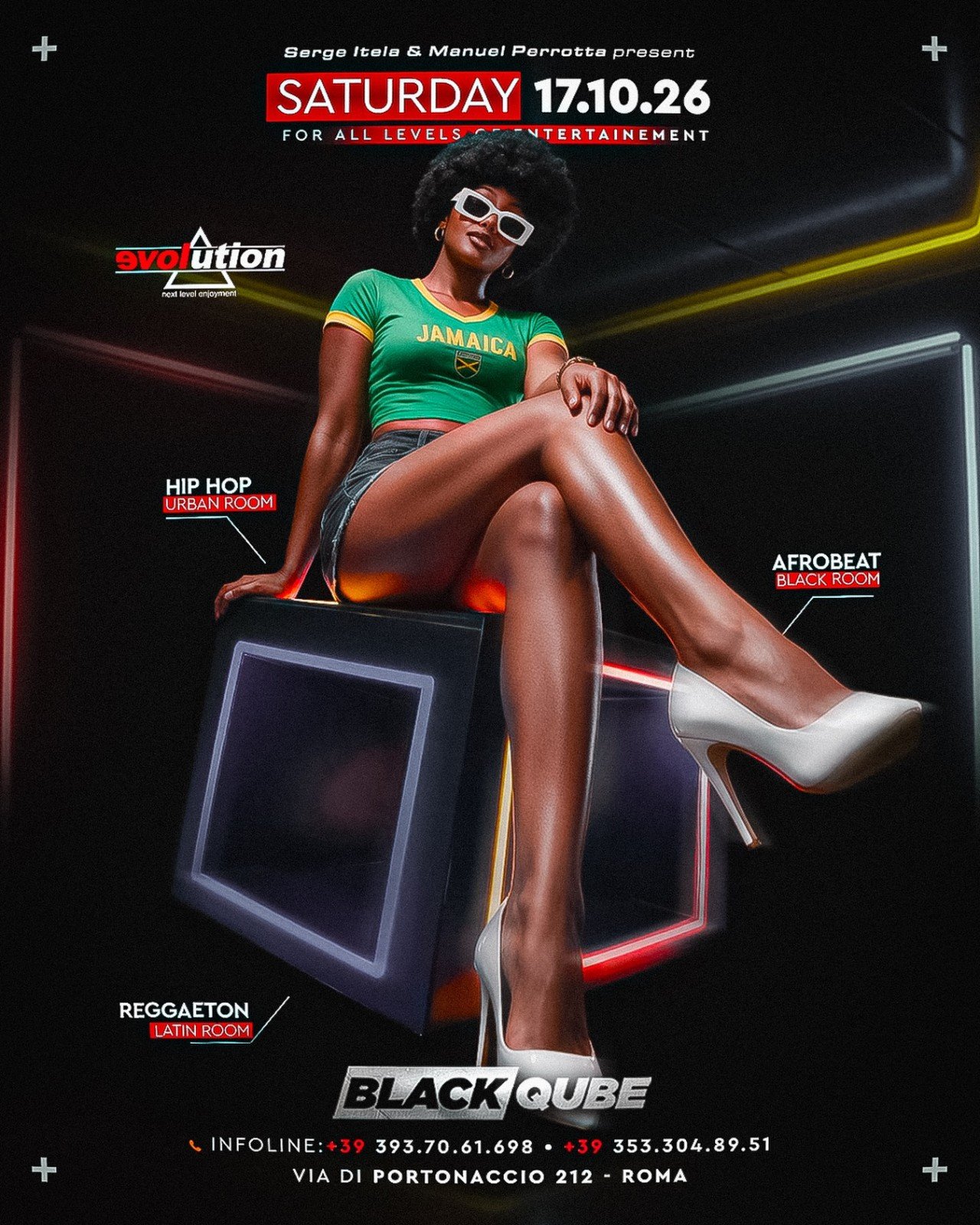 Locandina di Evolution Welcome to Jamaica al Black Qube, 17 ottobre 2026