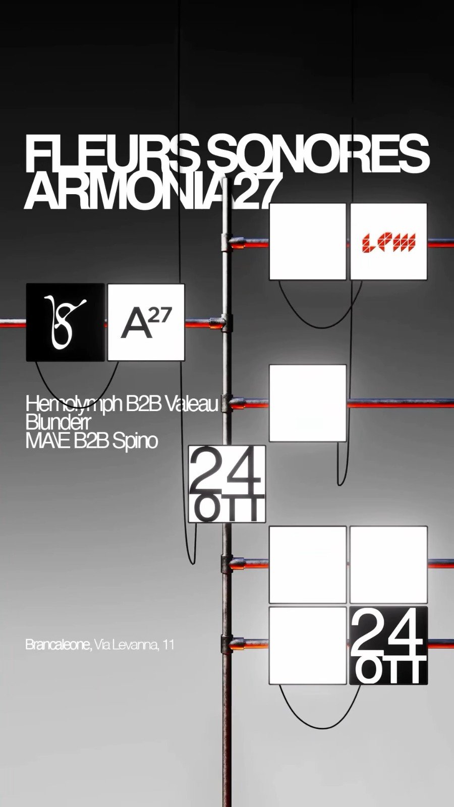 Fotogramma del reel ufficiale di Fleurs Sonores e Armonia27 x LPM al Brancaleone