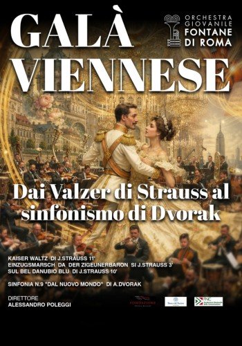 Immagine ufficiale del Galà Viennese con l'Orchestra giovanile Fontane di Roma al Teatro Ghione