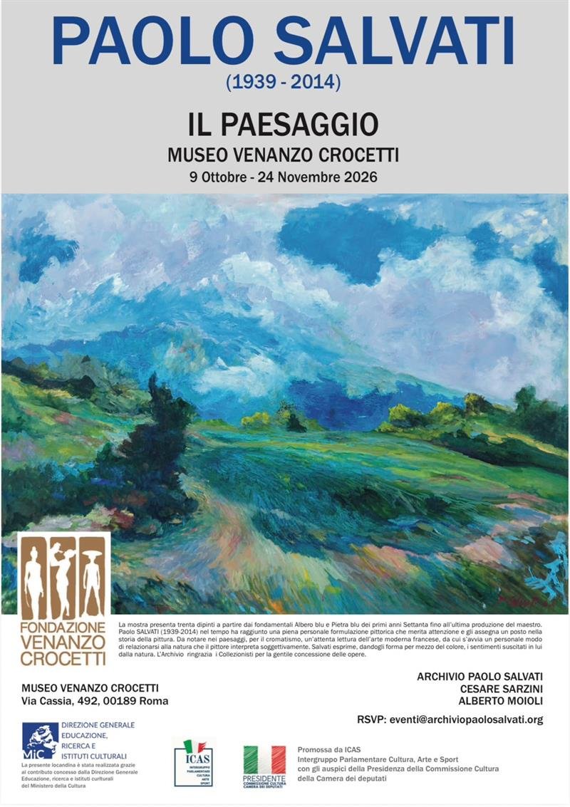 La locandina ufficiale della mostra Il paesaggio di Paolo Salvati