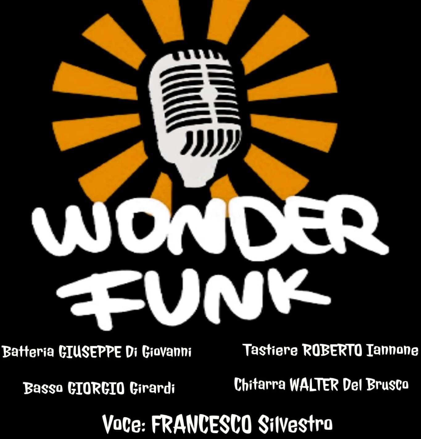 Logo dei Wonder Funk con i nomi dei musicisti, immagine della scheda artista sul sito del Fonclea